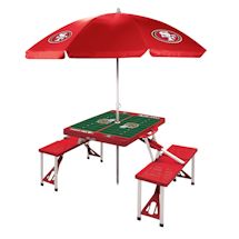 NFL Picnic Table With Umbrella-San Francisco 49ers