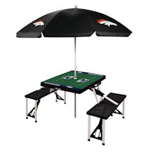 NFL Picnic Table With Umbrella-Denver Broncos