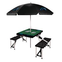 NFL Picnic Table With Umbrella-Carolina Panthers