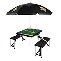 NFL Picnic Table With Umbrella-Minnesota Vikings