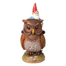 Product Image for Owl-Rider Gnome Garden Sculpture