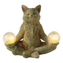 Alternate image for Solar Meditating Cat Garden Sculpture