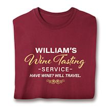 Product Image for Personalized Wine Tasting Service Shirts