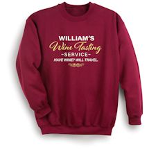 Alternate Image 1 for Personalized Wine Tasting Service Shirts