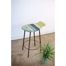 Product Image for Painted Wood And Metal Fish Counter Stool