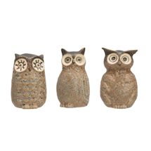 Alternate Image 3 for Stoneware Owl Planter/Vase Set