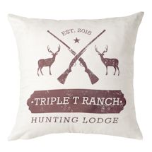 Alternate image Personalized Hunting Lodge Throw Pillow