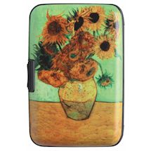 Alternate image Fine Art Identity Protection RFID Wallet - van Gogh Sunflowers