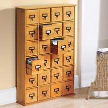 Product Image for Library Style CD Storage Cabinet with 24 Drawers - Holds 288 CDs