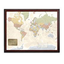 Alternate image for Personalized World Traveler Map Set Framed with Pins