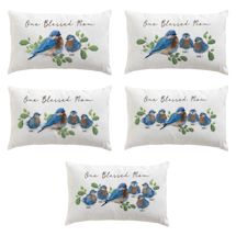 Alternate Image 1 for Personalized One Blessed Mom Bird Pillow