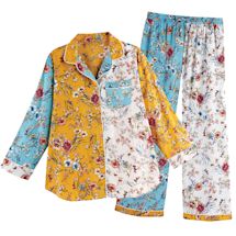 Alternate image for Floral Print Patch Pajamas