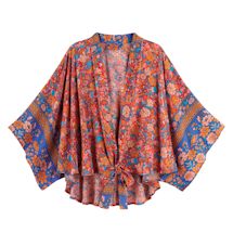 Alternate image for Boho Tie-Front Kimono