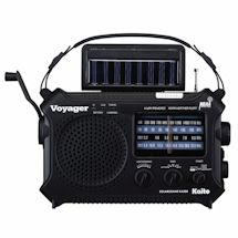Alternate image for 4-Way Powered Emergency Weather Alert Radio With Cell Phone Charger - Black