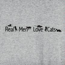 Alternate Image 1 for Real Men Love Cats T-Shirt or Sweatshirt