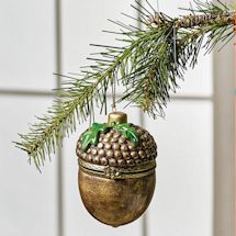 Porcelain Surprise Ornament - Acorn