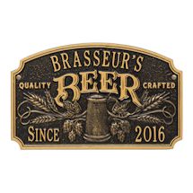Alternate image for Personalized Quality Craft Beer Plaque, Black/Gold