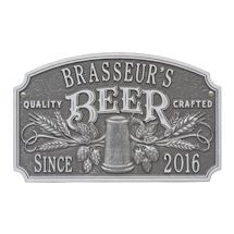 Alternate image Personalized Quality Craft Beer Plaque, Pewter/Silver