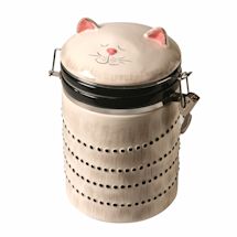 Product Image for Sealable Ceramic Cat Treat Cookie Jar