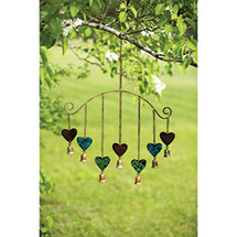 Alternate image for Multicolored Heart & Bell Wind Chime