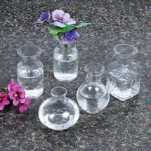 Alternate Image 1 for Petite Clear Glass Vases Set