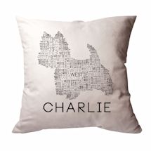 Alternate image for Personalized Dog Breed Word Cloud Pillow
