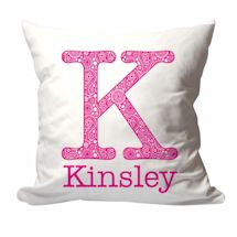 Alternate image for Personalized Large Paisley Initial And Name Pillow
