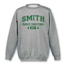 Alternate image Personalized Family Christmas Tree Shirt