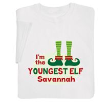 Alternate image Personalized "Youngest Elf" Shirt