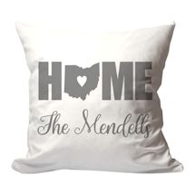 Alternate image Personalized Home State Pillow