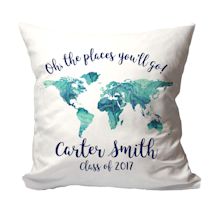 Alternate Image 1 for Personalized 'Places You Will Go' Pillow
