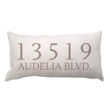 Alternate Image 1 for Personalized Address Lumbar Pillow