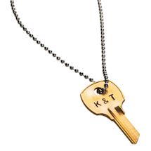 Alternate image Personalized Hand-Stamped Key Necklace