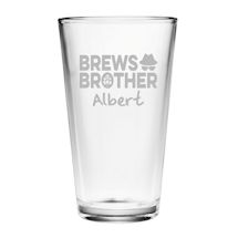 Alternate image for Personalized Brews Brother Single Pint Glass