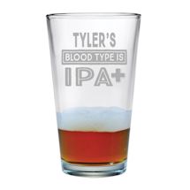 Product Image for Personalized IPA Blood Type Single Pint Glass