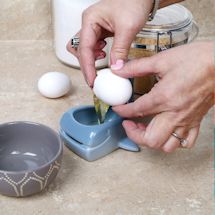 Alternate Image 2 for Stoneware Whale Shaped Ceramic Egg Separator