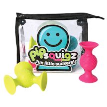 Product Image for Fat Brain Toys PipSquigz 6 Piece Set with Storage Bag - Exclusive Rattle Suction Toy Building Set - BPA-Free