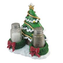 Alternate image DWK Christmas Tree Salt and Pepper Shaker Set - Holiday Theme Spice Containers/Holders - Kitchen and Dining Decor