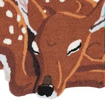 Alternate Image 2 for Sleeping Deer Area Rug - Cute Hand-Hooked Animal Shaped Accent Carpet, 35' x 18'