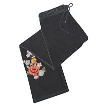 Alternate image Women's Velvet Pants Embroidered Floral Pants Soft Graphic Sweatpants