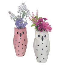 Alternate image Set Of 2 Owl Vases