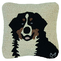 Hand Hooked Dog Pillow