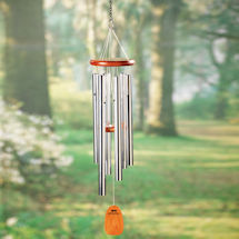 Alternate image for Amazing Grace Wind Chimes of Cherry Wood and Aluminum