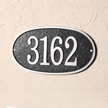 Alternate Image 1 for Personalized Oval House Number Plaque