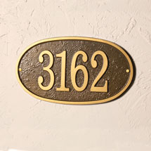 Alternate Image 2 for Personalized Oval House Number Plaque