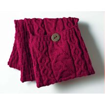 Red Galway Bay Irish Wool Pocket Scarf
