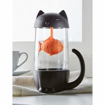 Product Image for Black Cat Teapot With Goldfish Infuser