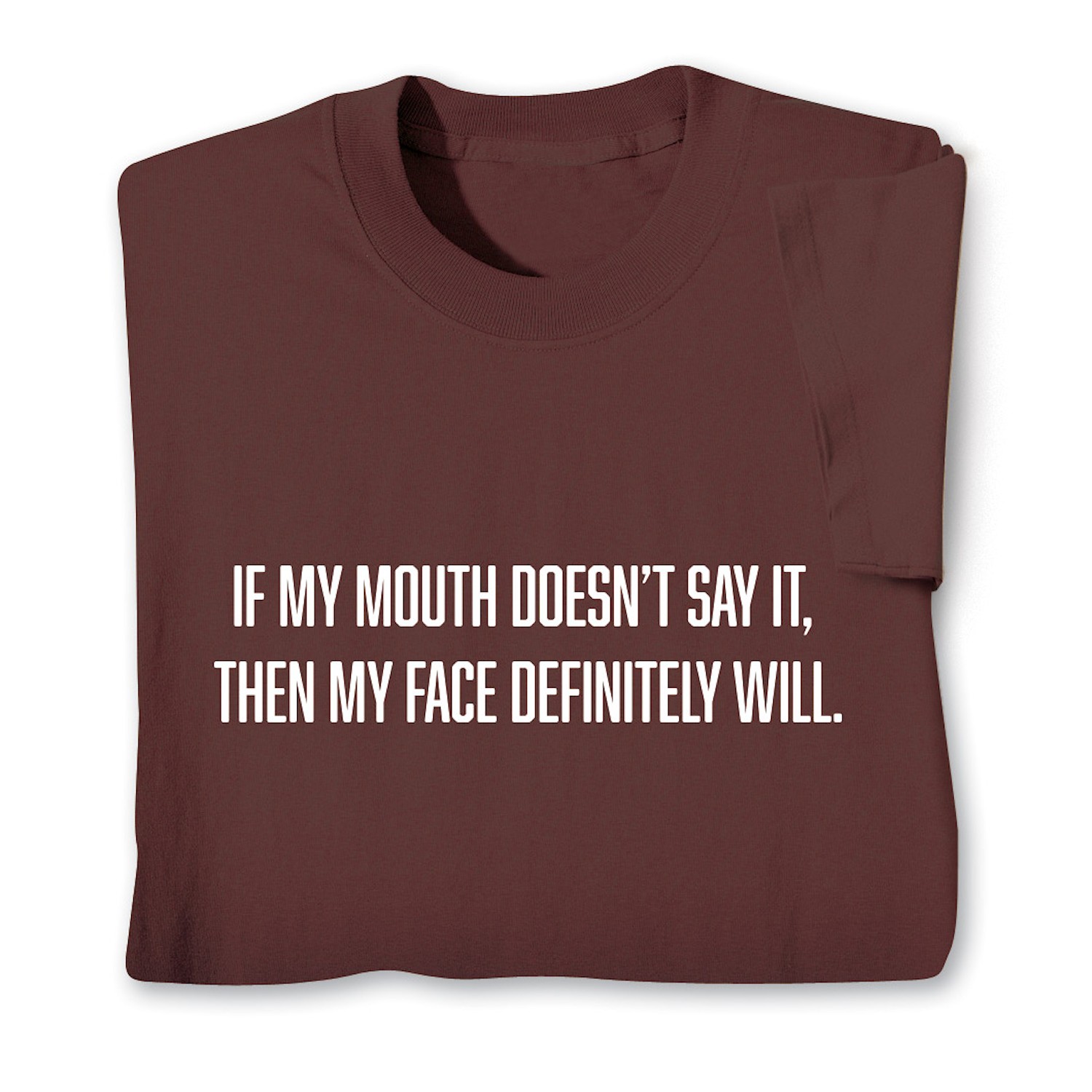 Aganmi If My Mouth Doesnt Say It My Face Definitely Will Funny Graphic Sweater