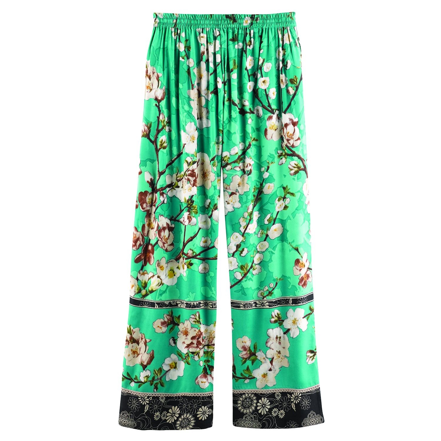 Women's Blossom Lounge Pants - Elastic Waist Band and Side Pockets | 2 ...